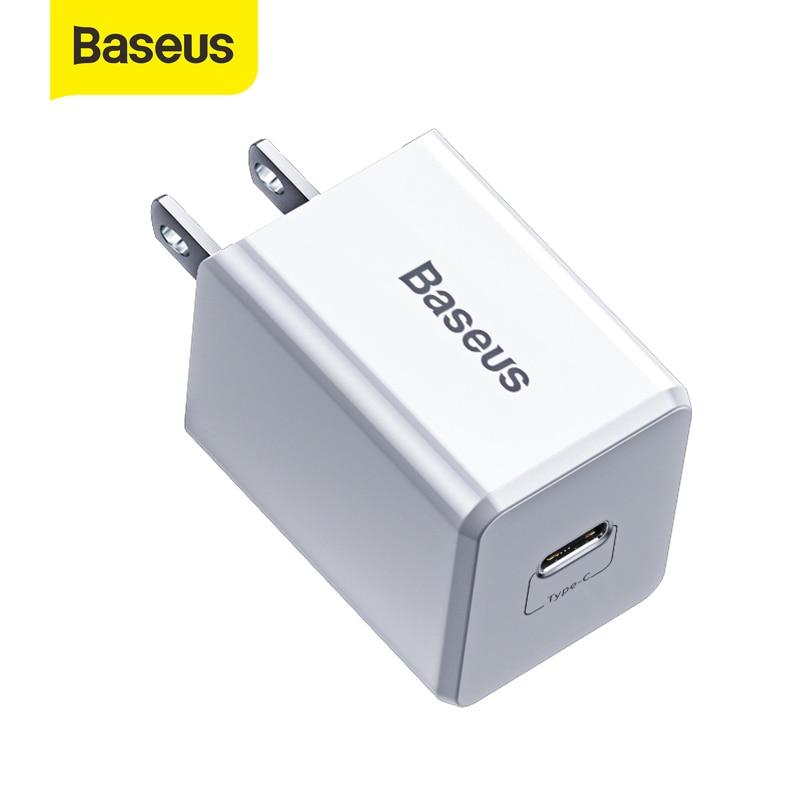 Baseus-US-Plug-USB-Charger-18W-Type-C-PD-Quick-Charger-Portable-Adapter-Travel-Wall-Charger-2 Baseus US Plug USB Charger 18W Type C PD Quick Charger Portable Adapter Travel Wall Charger 2